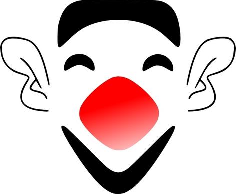Laughing Clown Face clip art