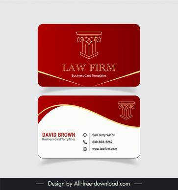 law firm business card template modern elegant design 