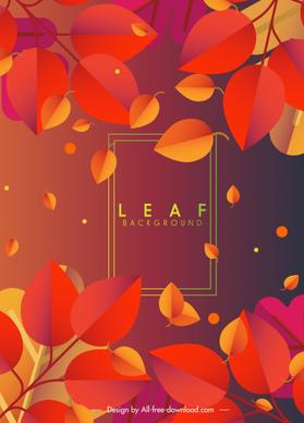 leaf background bright red yellow falling sketch