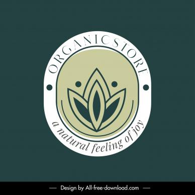 leaf organic store logo template flat classic