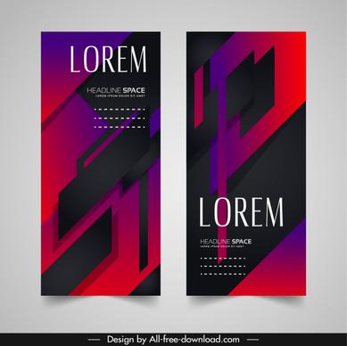 leaflet templates modern elegant dark decor abstract design