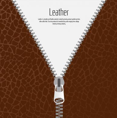 leather clothing background zipper icon flat design