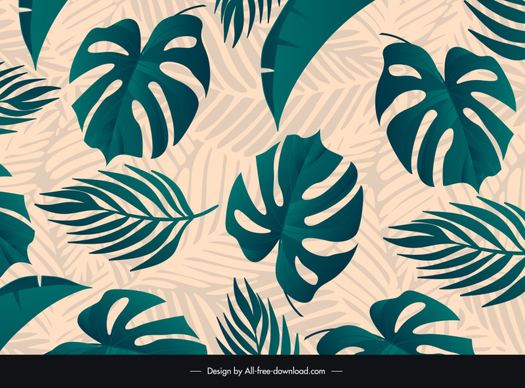 leaves background template classical design 