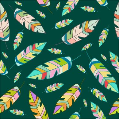 leaves pattern design with colorful style