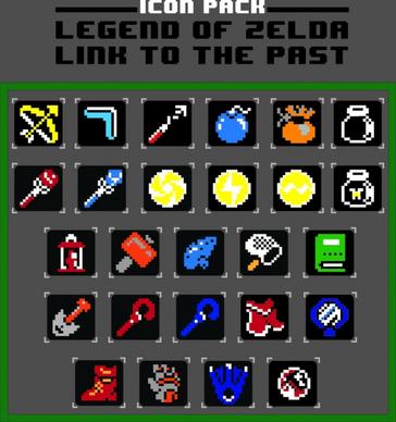 legend of zelda link to the past icon pack