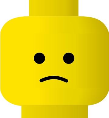 Lego Smile Sad clip art
