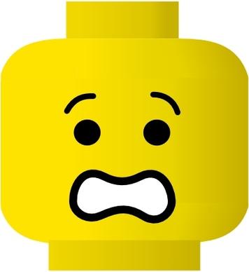 Lego Smile Scared clip art