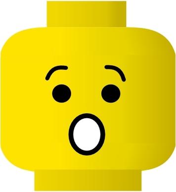Lego Smile Shocked clip art