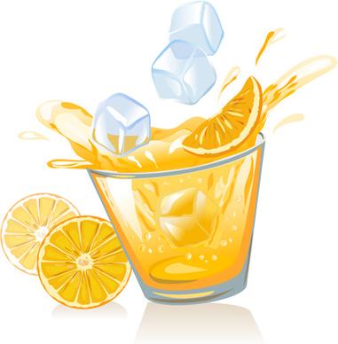 lemon juice vector set