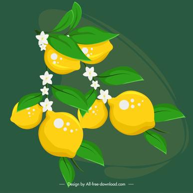 lemon painting bright colorful handdrawn design