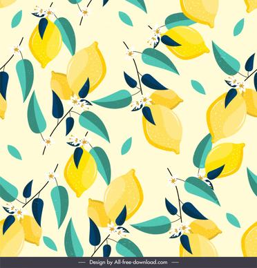 lemon pattern template bright classical decor