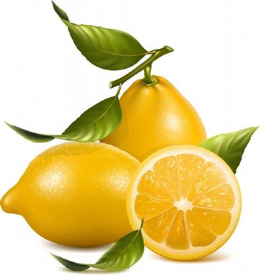 lemon background bright shiny 3d realistic design
