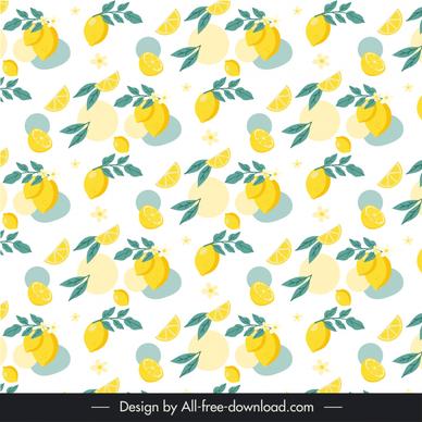 lemonade pattern template elegant lemon fruit leaves repeating