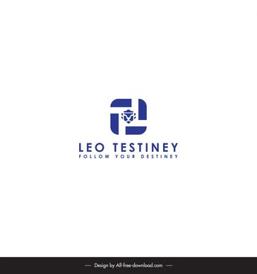 leo testiney logo template flat symmetric geometry