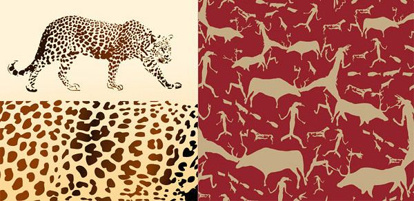 leopard and animal background vector graphic