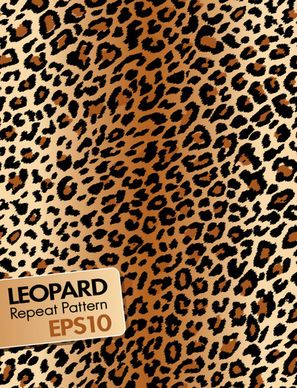 leopard repeat pattern vector
