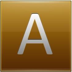 Letter A gold