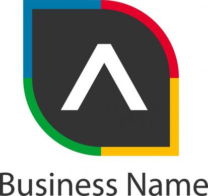 letter a logo template design