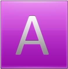 Letter A pink