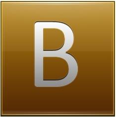 Letter B gold