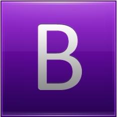 Letter B violet