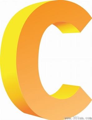 letter c icon vector