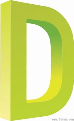letter d icons vector