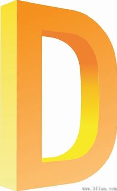 letter d icons vector