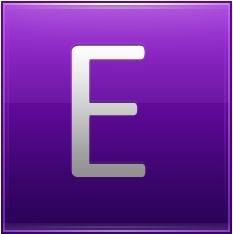 Letter E violet