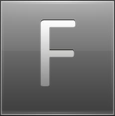 Letter F grey
