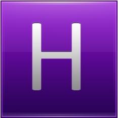 Letter H violet