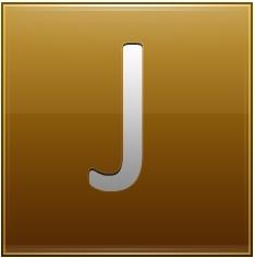 Letter J gold