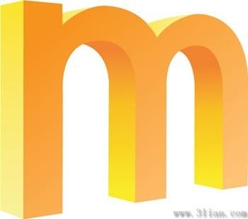 letter m icon vector