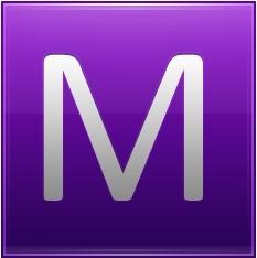 Letter M violet