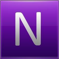 Letter N violet