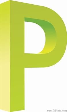 letter p icon vector
