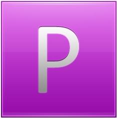 Letter P pink