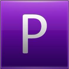 Letter P violet