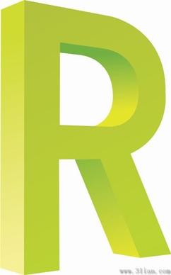 letter r icon vector