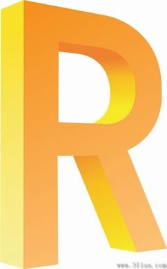 letter r icon vector