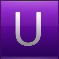 Letter U violet