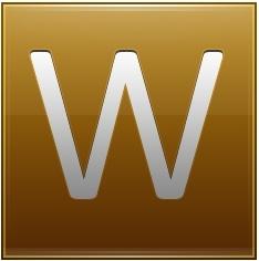 Letter W gold
