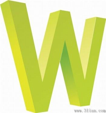 letter w icon vector