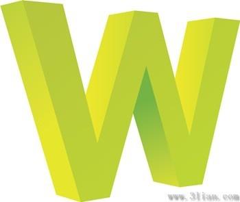 letter w icons vector