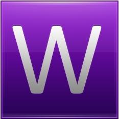 Letter W violet