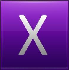 Letter X violet