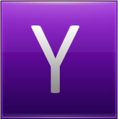 Letter Y violet