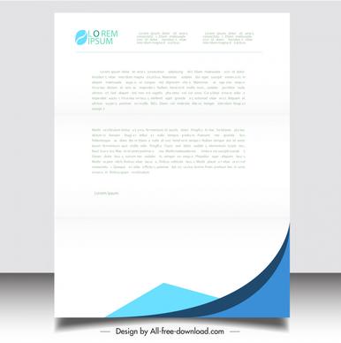 letterhead corporate template elegant dynamic curves decor