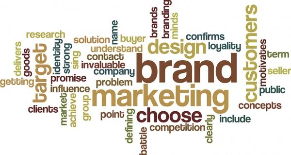 marketing terminologies background horizontal vertical texts layout