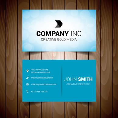 light blue corporate business card